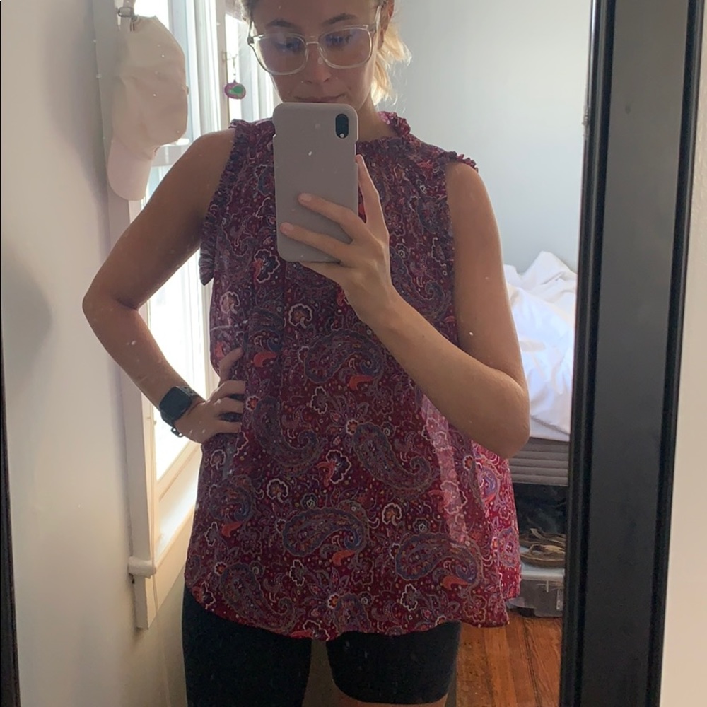 Paisley print flowy top